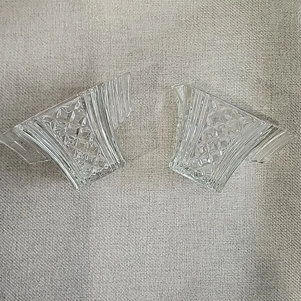 Art Deco Glass Sugar and Creamer